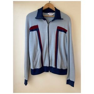 Vintage 60s/70s distressed track jacket by Windbreaker.